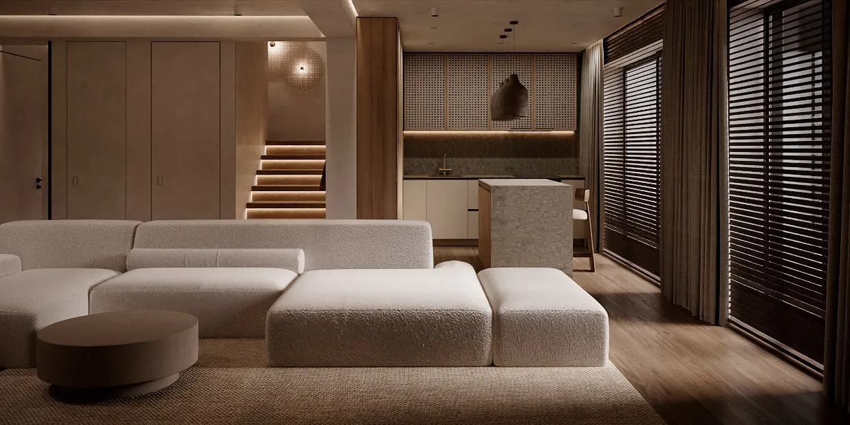 Casă Wabi-Sabi Contemporană: Arhitectură de Interior și Eleganță Discretă